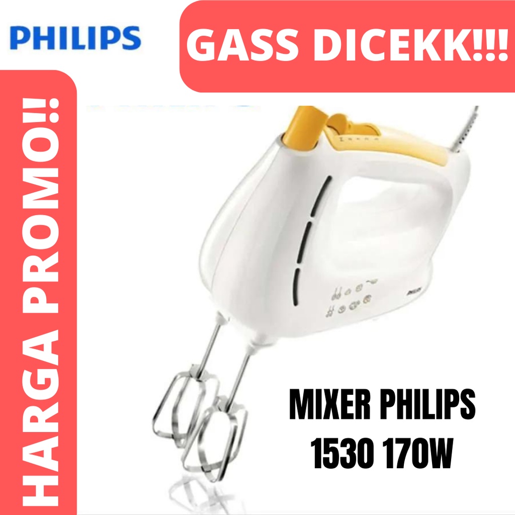 Jual HARGA TURUN!! PROMO TERBAIK!! Philips HR 1530 Hand Mixer 170 W (Mixer tangan terbaik