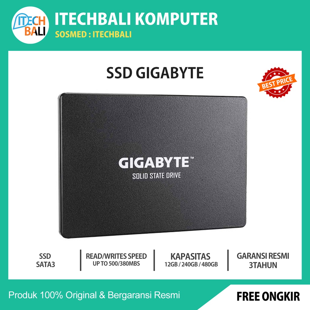 Jual SSD GIGABYTE 120GB 2.5" SATA III ORIGINAL | ITECHBALI | Shopee ...