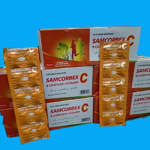 Jual SAMCORBEX B COMPLEX + VIT C TABLET / BOX | Shopee Indonesia