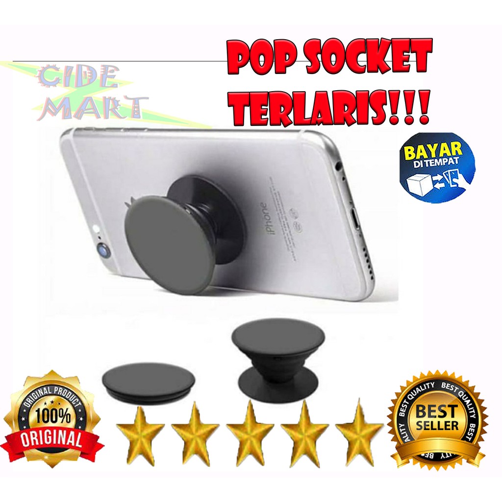 Jual Pop Socket Phone Stand Holder HP POLOS Popsocket Standing ...