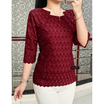Df Atasan Blus Katun Bolong Baju Kondangan Wanita