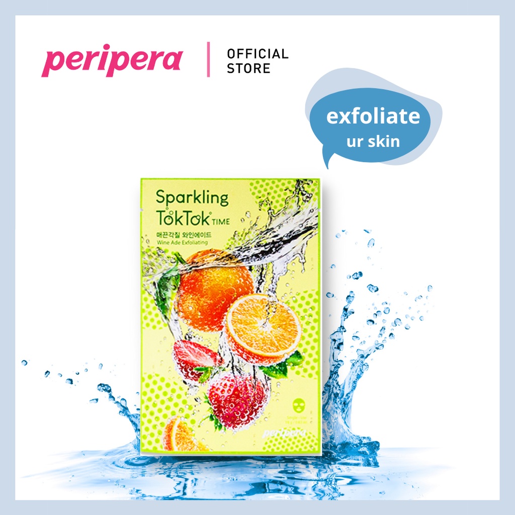 Jual PERIPERA Sparkling Toktok Time Wine Ade Exfoliating Mask Sheet