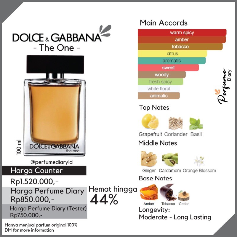 Dolce and gabbana shop the one scent notes