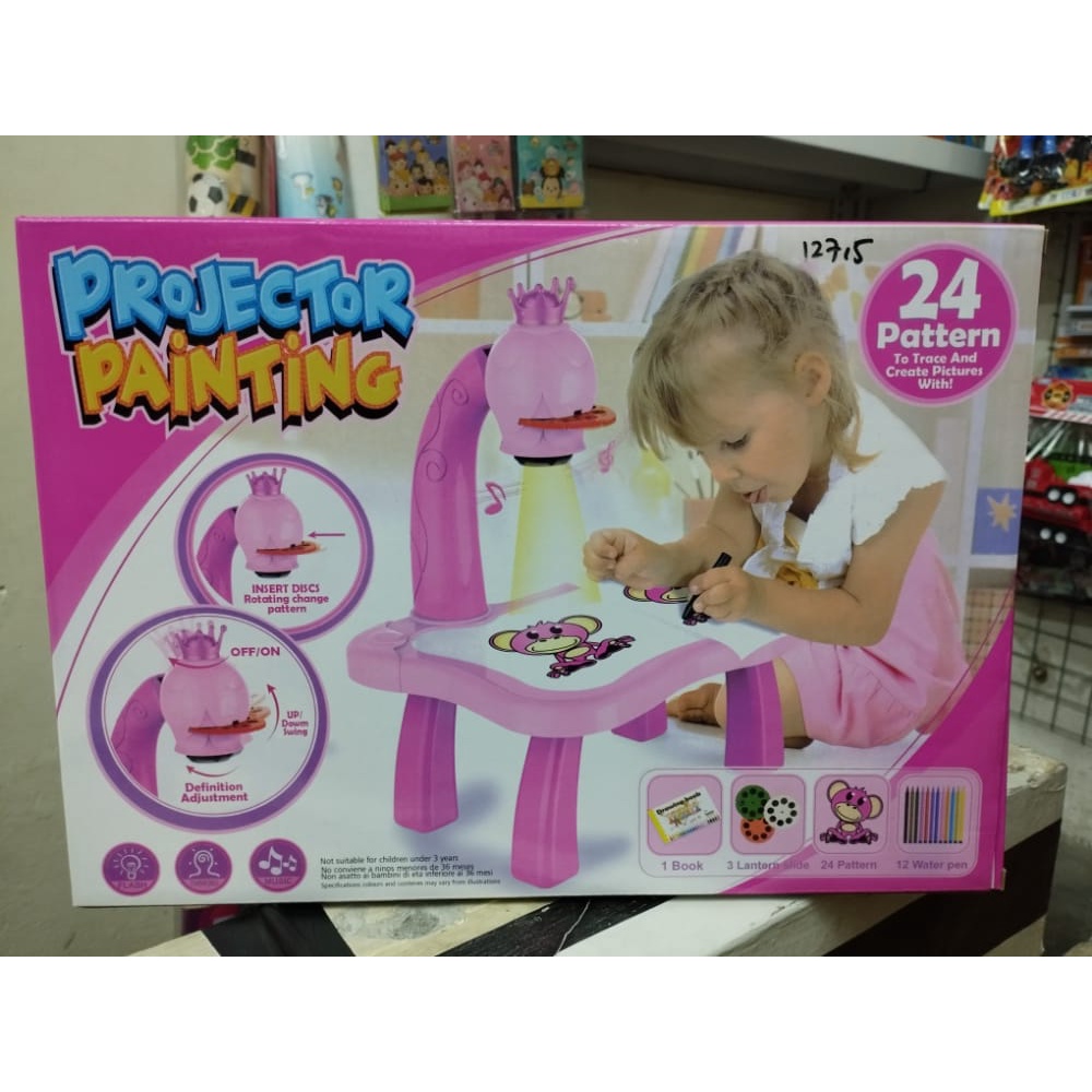 Jual Mainan Anak Projector Painting Meja Lampu jerapah BRO1365 | Shopee ...