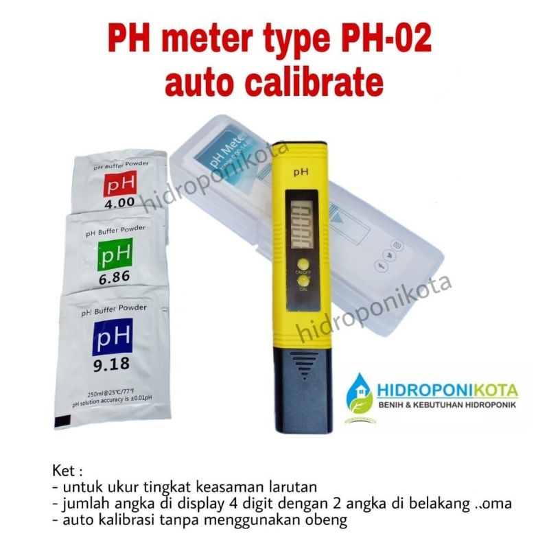 Jual PH METER auto kalibrasi ph meter type 02 alat ukur hidroponik