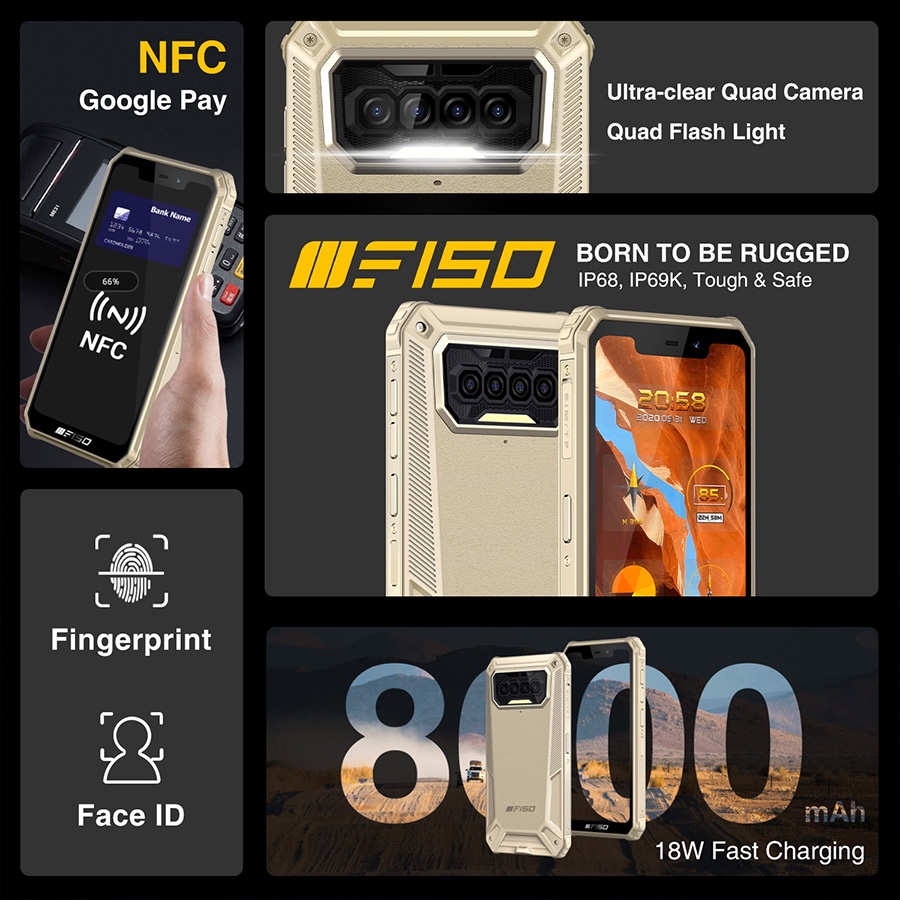 Jual IIIF150 F150 B2021 5.86'' HD+ 6GB 64GB IP68/69K SmartPhone