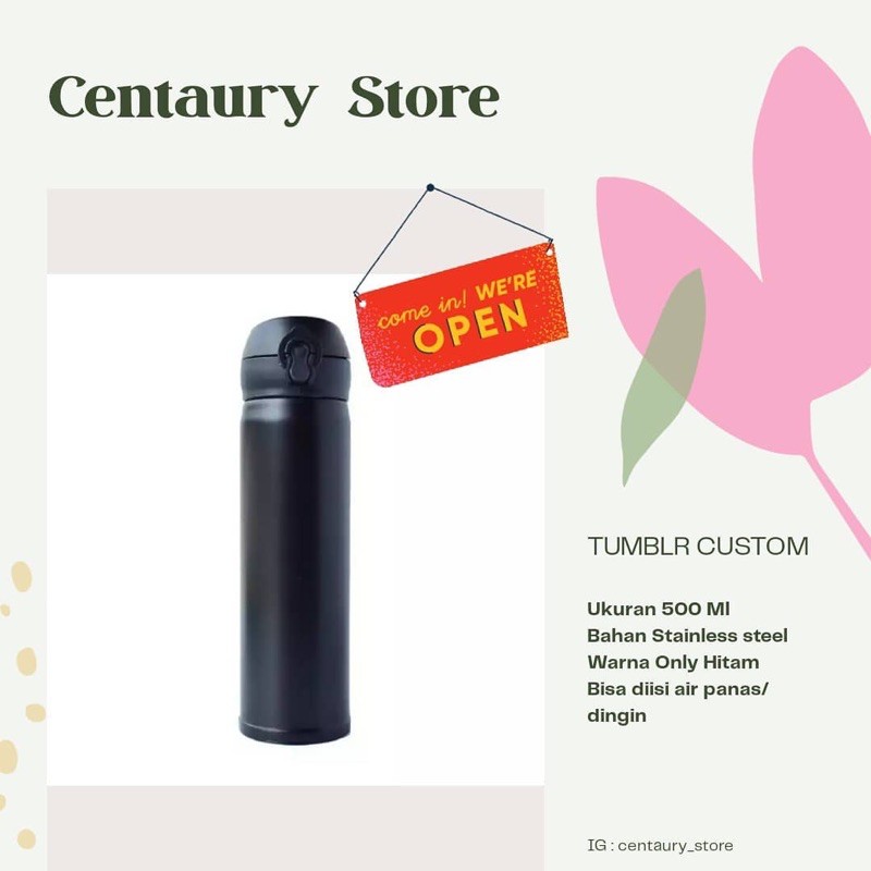 Jual BOTOL MINUM TUMBLR (CUSTOM DESIGN) | Shopee Indonesia