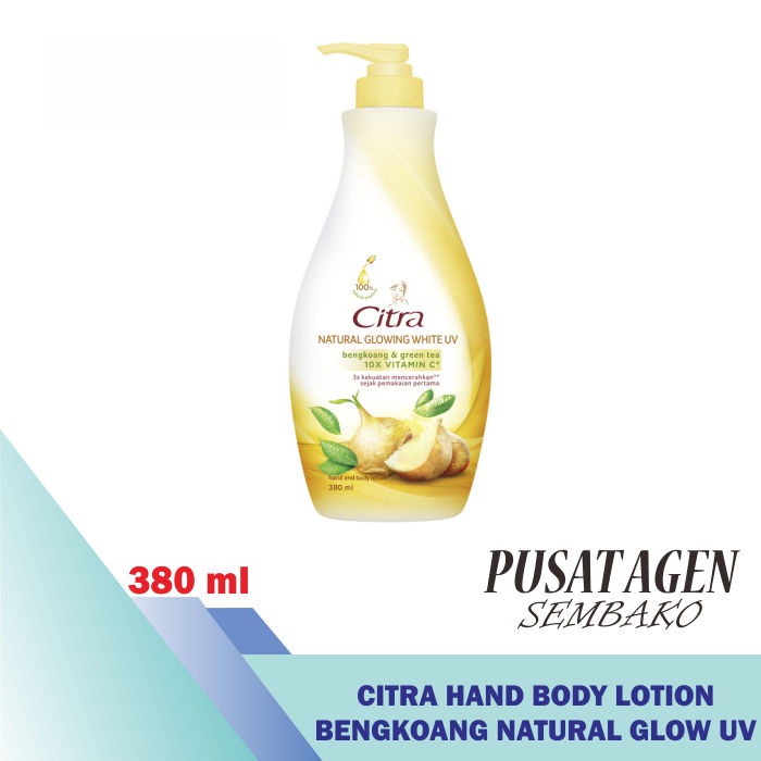 Jual CITRA HAND BODY LOTION BENGKOANG NATURAL GLOW UV 380 ML BENGKUANG