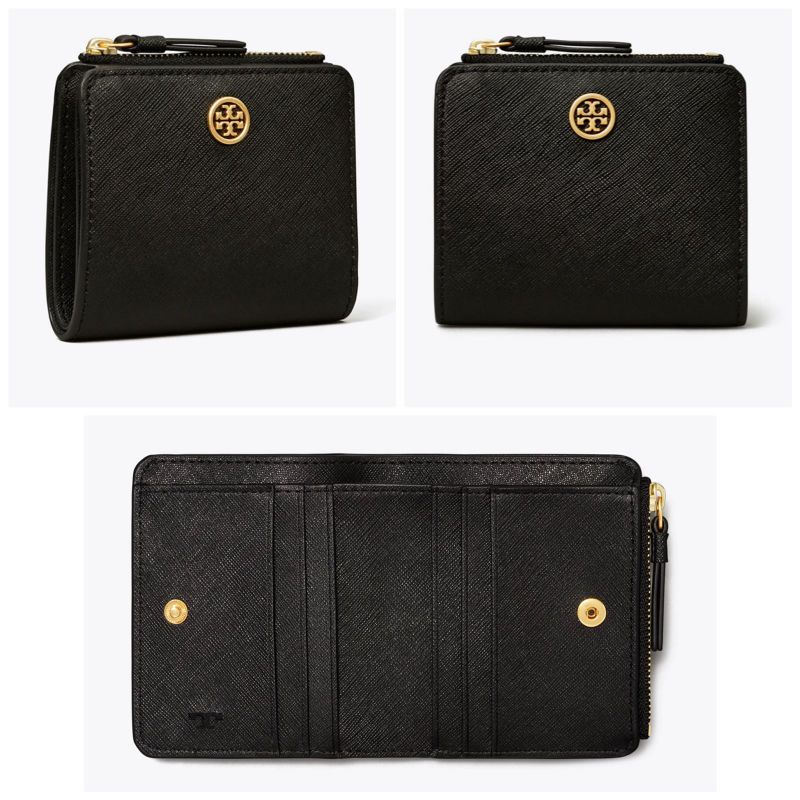 Jual tory Burch robinson mini wallet black / dompet tb bifold