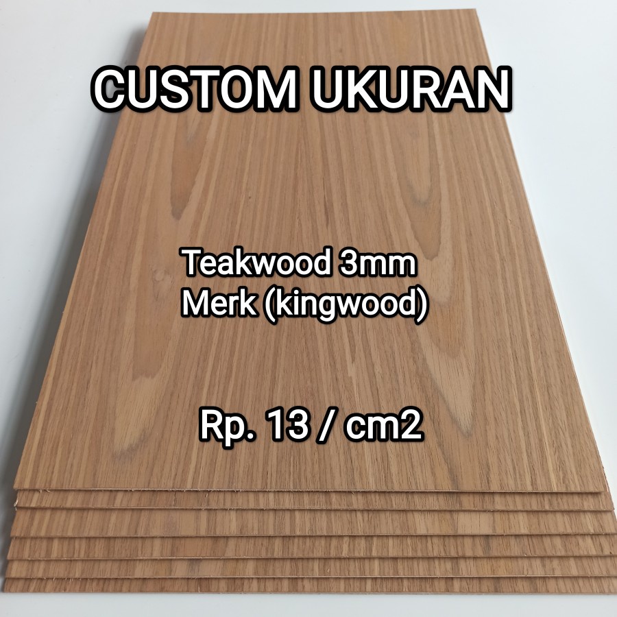 Jual Teakwood 3mm custom ukuran Shopee Indonesia