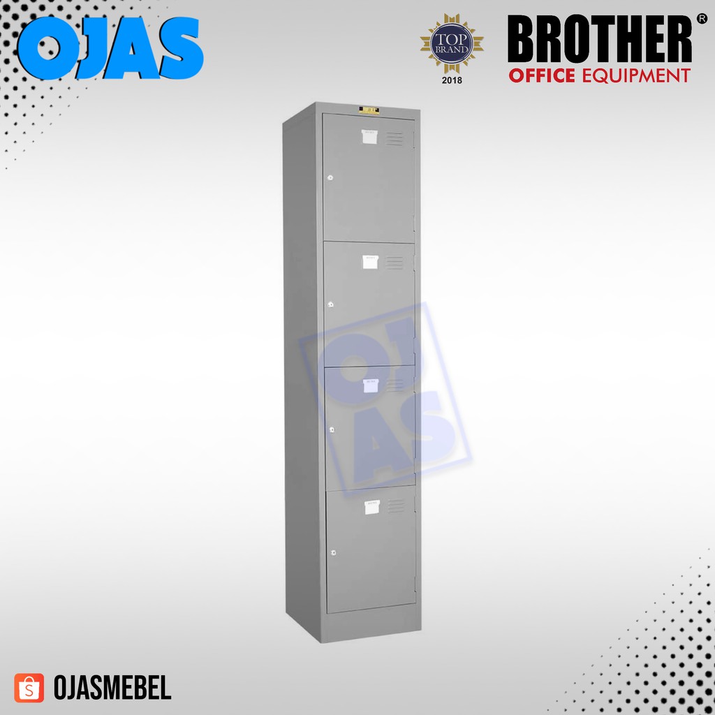 Jual Lemari Loker Besi Locker 4 Pintu Brother B704 | Shopee Indonesia