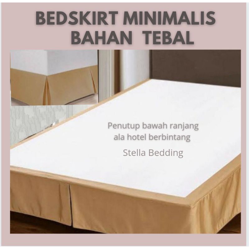 Jual BED SKIRT MINIMALIS BAHAN TEBAL ala di Hotel / Rok Dipan ala hotel ...