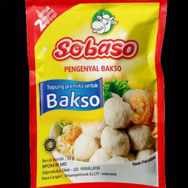 Jual Pengenyal Bakso Sobaso Tepung Premiks Untuk Bakso 32 Gram Shopee