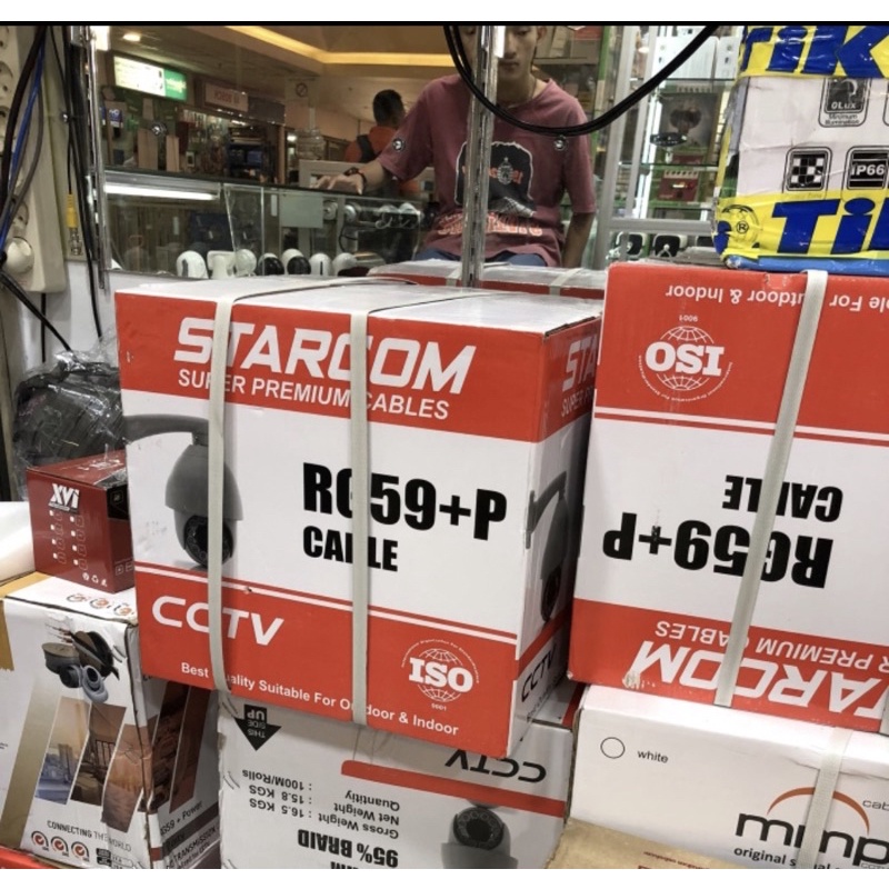 Jual STARCOM KABEL CCTV RG59 PLUS POWER 300m | Shopee Indonesia