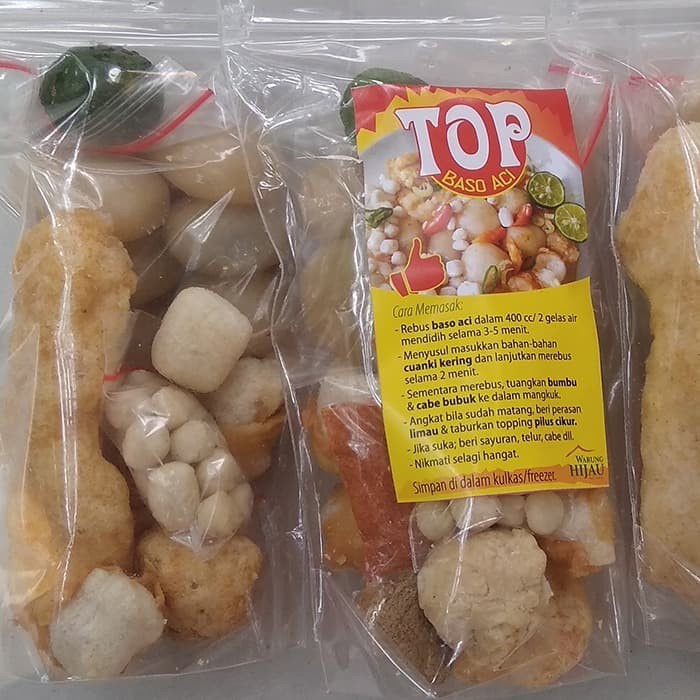 Jual Instant Camilan Baso Aci Top Boci Cuanki Spesial Isi Daging Sapi