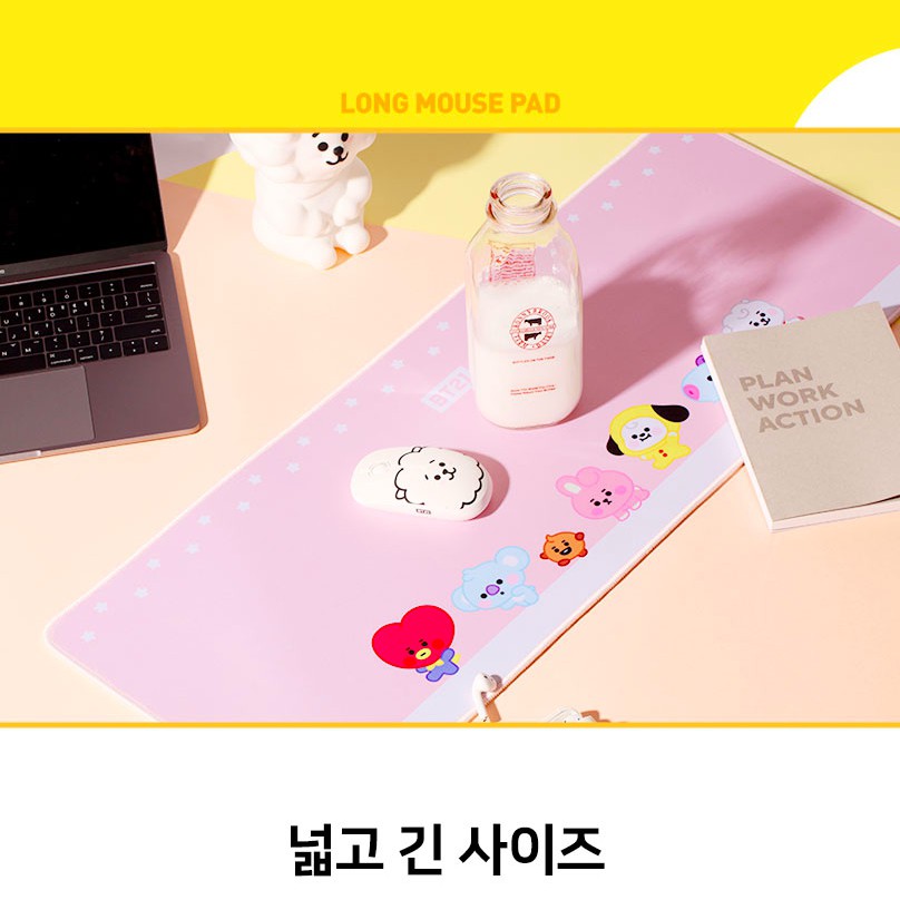 Jual OFFICIAL BT21 BABY LONG MOUSE PAD ROYCHE MONITOR FIGURE KEYBOARD ...