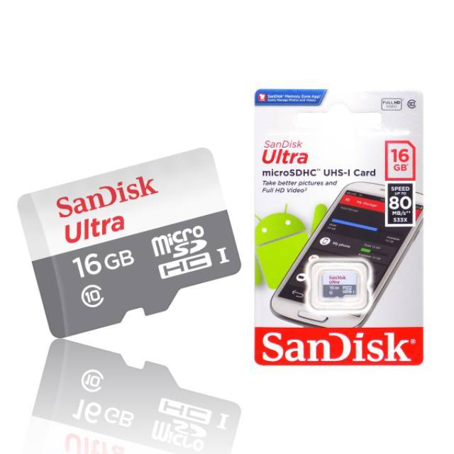 Jual SANDISK ULTRA Memory card 16gb class10 hight speed Kartu Memori ...