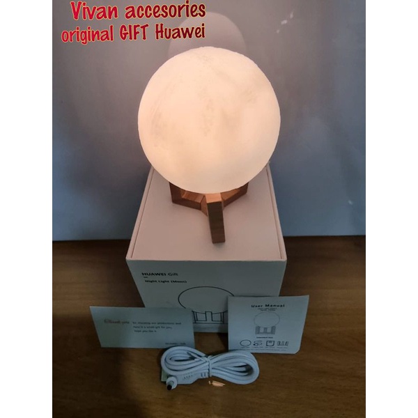 Jual Huawei 3D printed moon night light table lamp lampu tidur original Shopee Indonesia
