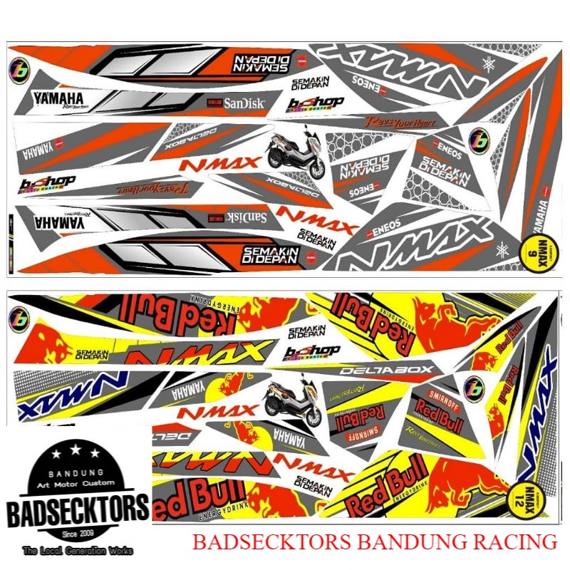 Jual STICKER STRIPING SEMI FULL YAMAHA NMAX REDBULL YELLOW keren ...