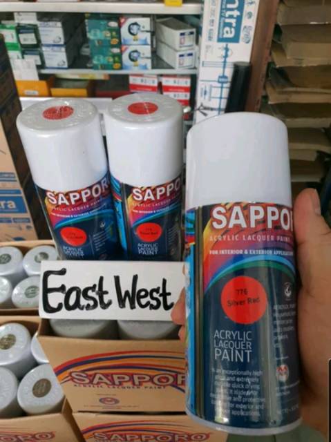 Jual Silver Red 776 Oranye kemerahan -- Sapporo spray paint cat semprot ...