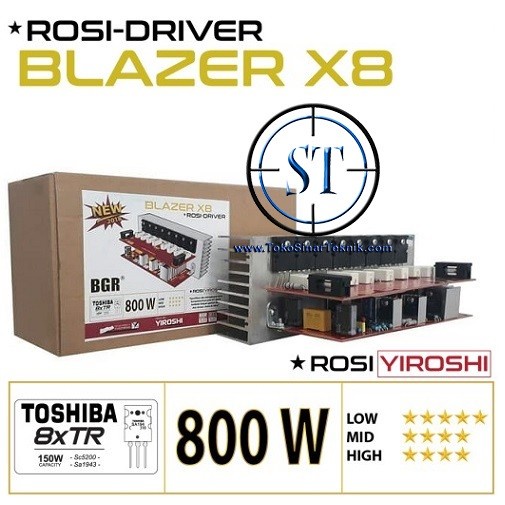 Jual Kit PA. BLAZER X8 ROSI-DRIVER 800W Mono Power Amplifier