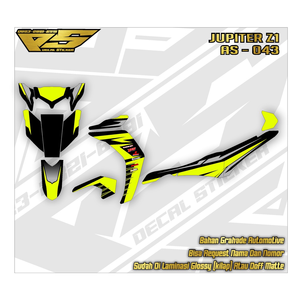 Jual 043A DECAL STIKER FRULLBODY CUSTOM MOTOR JUPITER Z1 - variasi ...