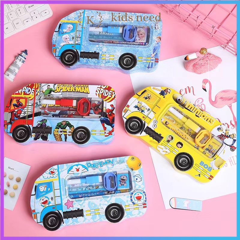 Jual Kotak Pensil Kaleng Mobil Ada Isi Pensil Case Karakter Lucu Shopee Indonesia 8865