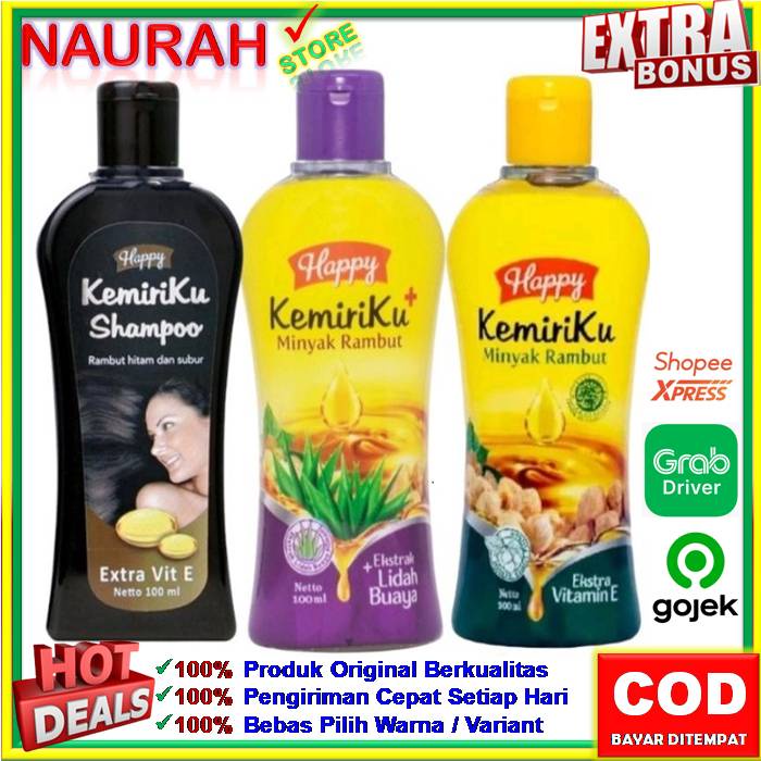 Jual Happy Kemiriku Shampoo / Minyak Rambut 100ml / Kemiriku Minyak ...