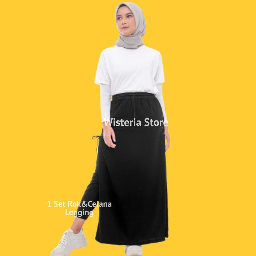 Jual Setelan Rok Celana Senam Wanita Panjang Olahraga Zumba Senam Gym ...