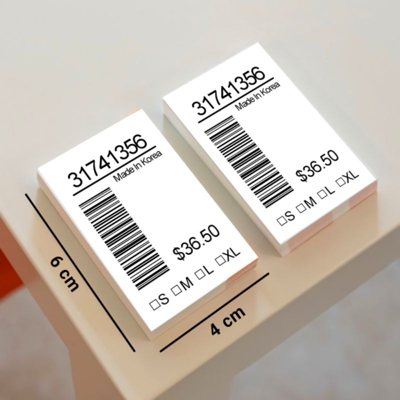 Jual hang tag label baju murah isi 100 pcs ukuran 4x6 bonus tali ...