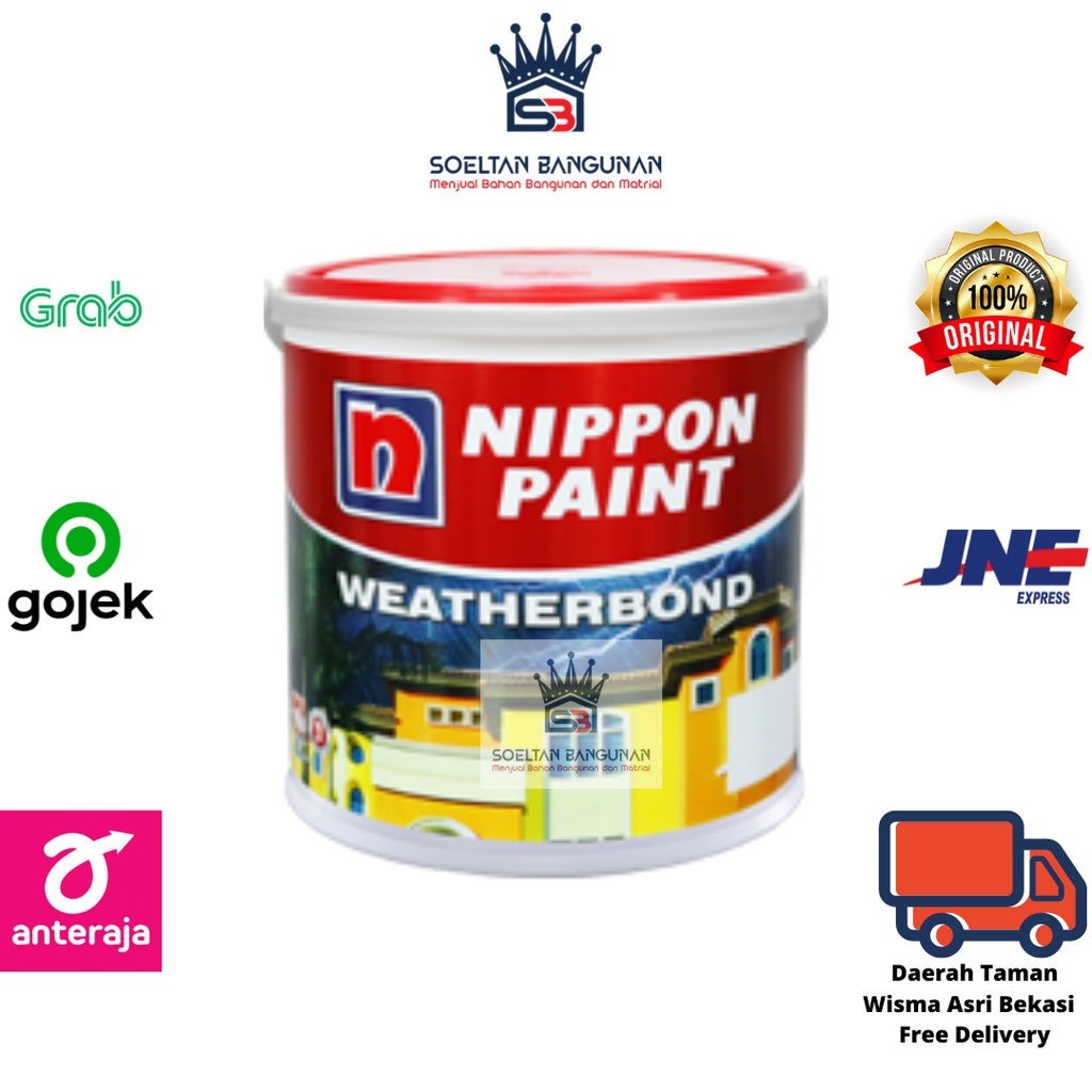 Jual Cat Tembok Eksterior Nippon Weatherbond 1 L VARIASI WARNA PUTIH ...