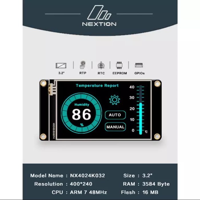 Jual Nextion Enhanced Nx K Hmi Lcd Touchscreen Serial