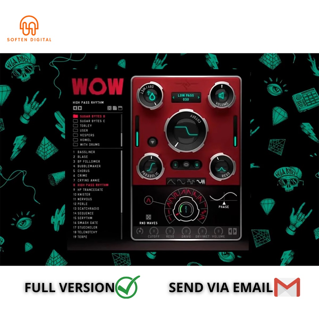 Jual Sugar Bytes WOW 2 v2 VST Plugin filter and distortion plugin ...