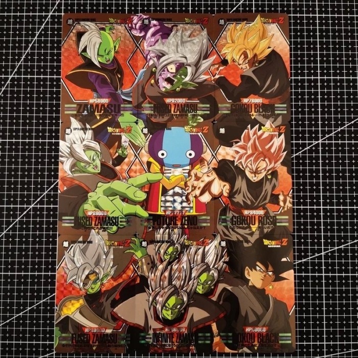 Jual Kartu Dragon Ball Z Super Fullset 9 Pcs Black Goku Zamasu Hologram