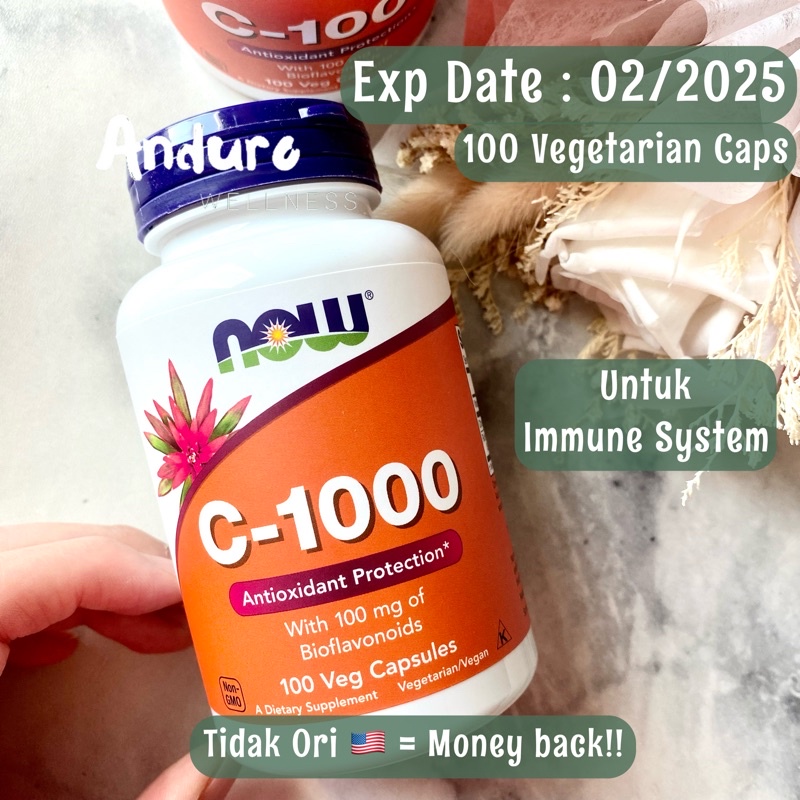 Jual NOW Vitamin C 1000 Sustained Release Aman untuk Maag- 100 caps ...