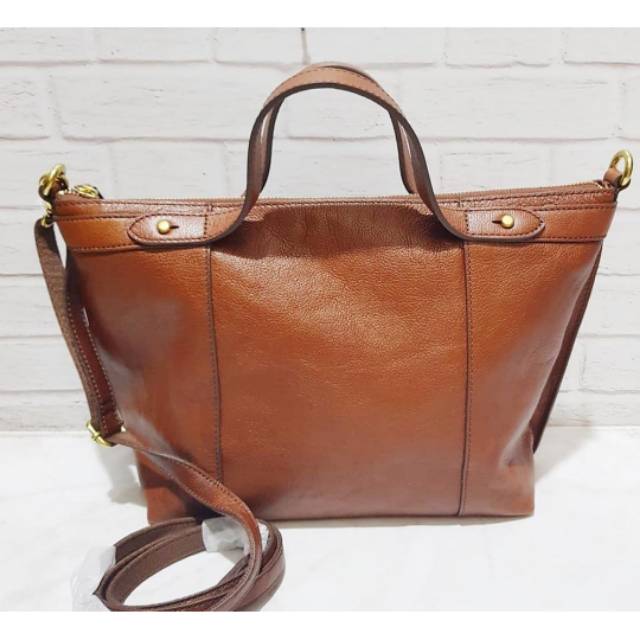 Jual TAS FOSSIL ORIGINAL SADIE SATCHEL BROWN DAN BLACK Shopee