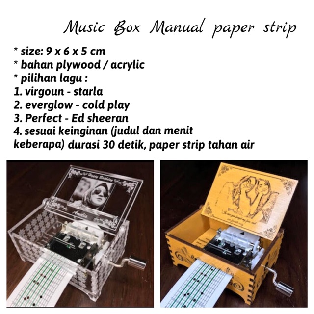 Jual kotak musik custom music box custom lagu Shopee Indonesia