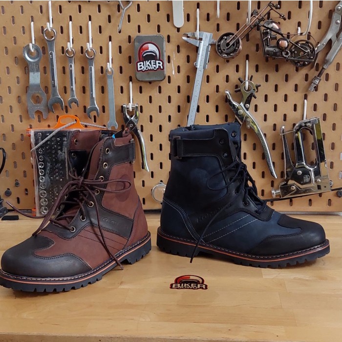 Jual Biker Sepatu Touring Komine Vintage Riding Boots Motor Biker Retro ...