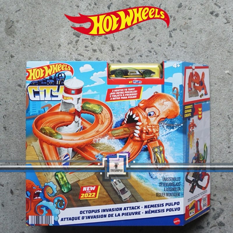 Jual Hot Wheels City Octopus Invasion Attack Track Playset Hotwheels