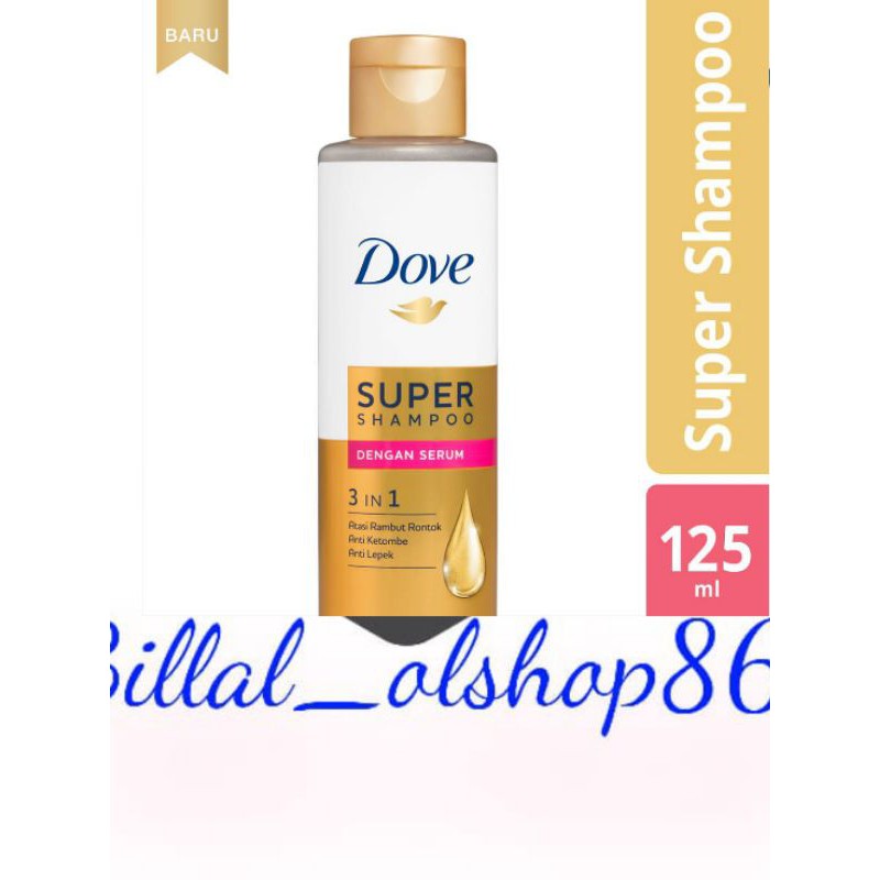 Jual Dove SUPER SHAMPOO DENGAN SERUM 3 IN 1 (125ML) Shopee Indonesia