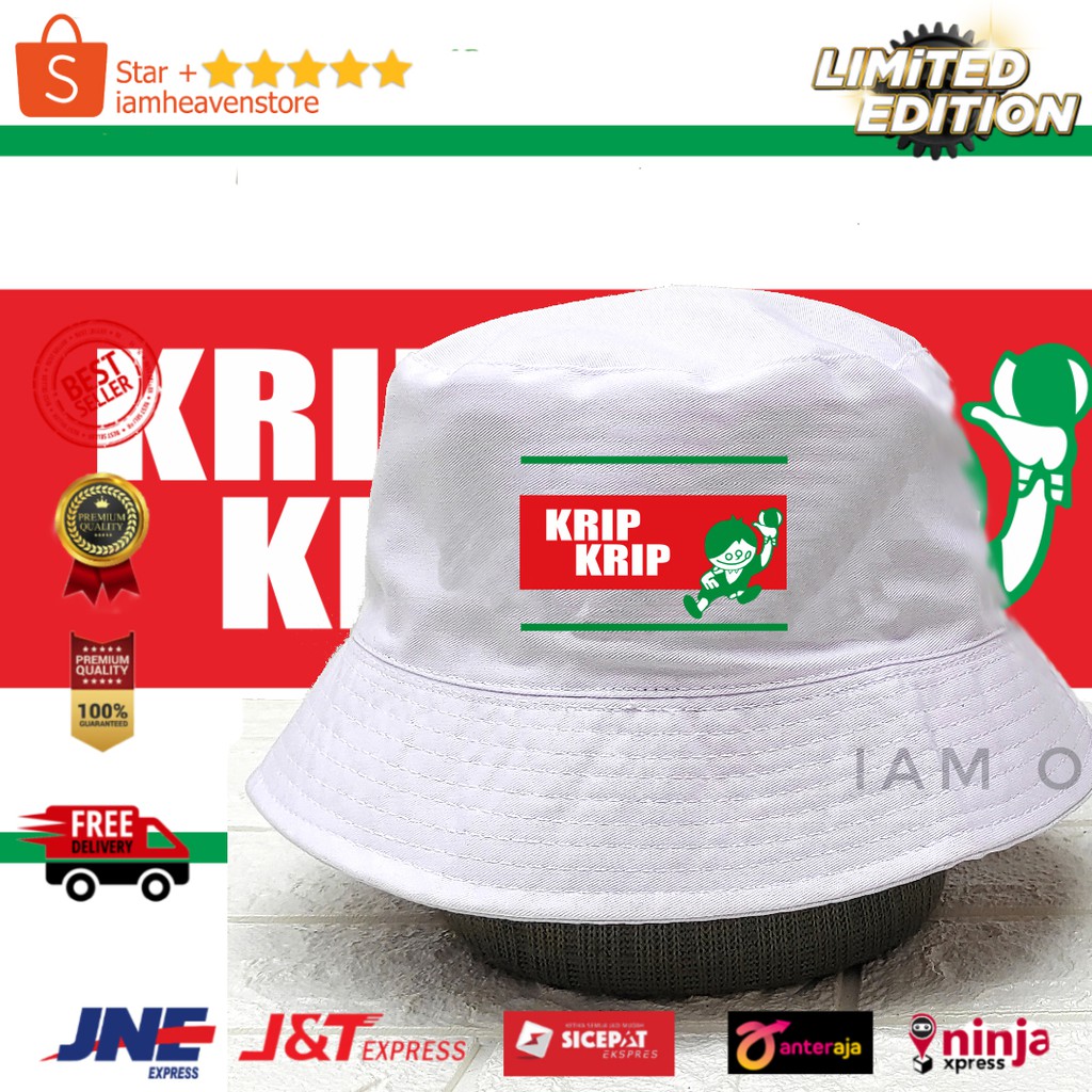 Jual Bucket hat Krip Krip Snack Jadul 90an topi buket hat keren lucu ...