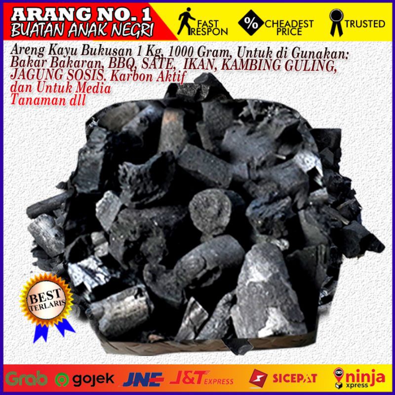 Jual Arang Kayu Areng Kayu Lump Charcoal Paking Kg Shopee Indonesia