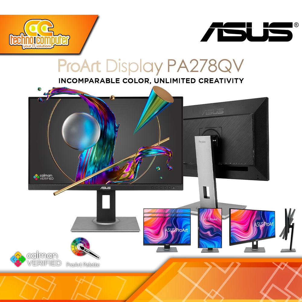 Jual Monitor Asus Proart Pa278qv Professional Monitor 27 Inch Wqhd 2560 X 1440 Ips 100 5690