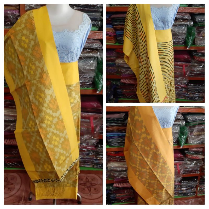 Jual SONGKET MAULANA TARUTUNG WARNA KUNING TENUN TANGAN | Shopee Indonesia