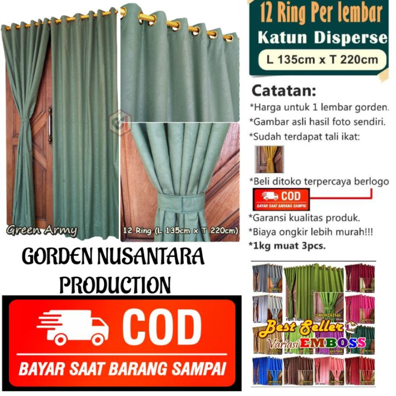 Jual korden pintu dan jendela lebar 135 cm x panjang 220 cm | Shopee ...