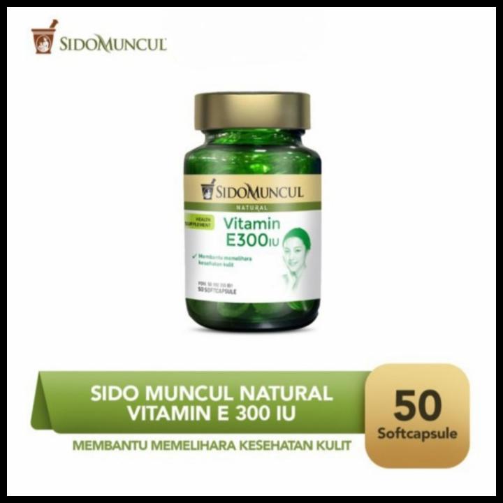 Jual Sido Muncul Natural Vitamin E 300 Iu Botol Isi 50 Soft Capsule Shopee Indonesia