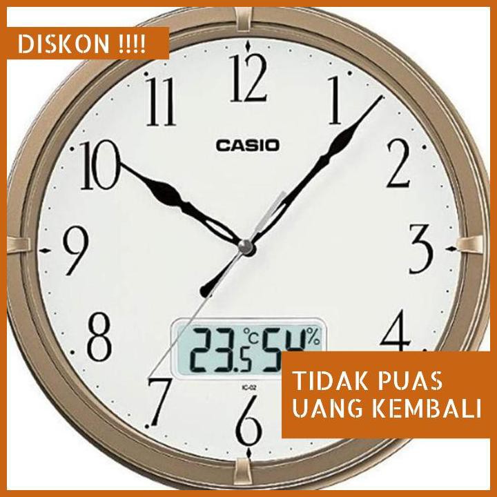 PROMO JAM DINDING WALL CLOCK CASIO IC 01 IC 01 7DF ANALOG DIGITAL ORIGINAL PENGIRIMAN CEPAT