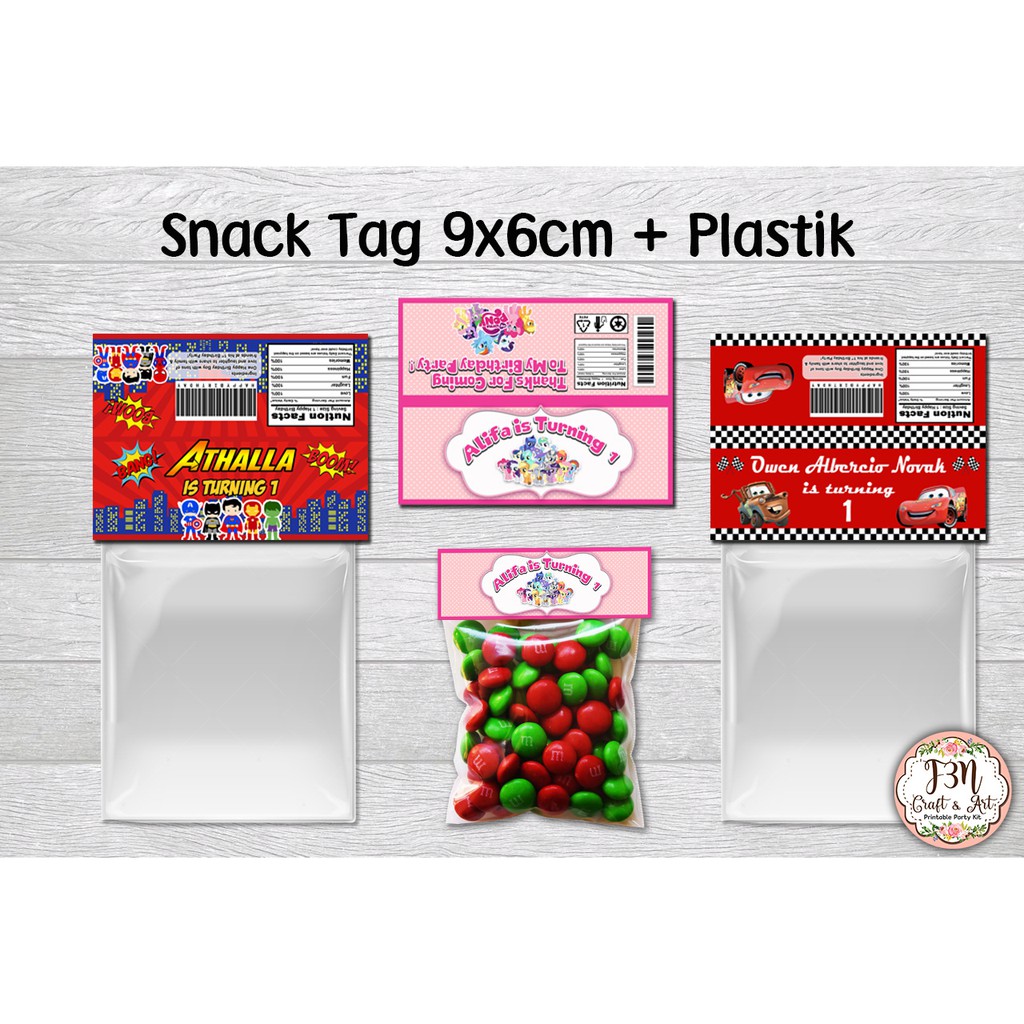 Jual Snack Tag / Snack Label | Shopee Indonesia
