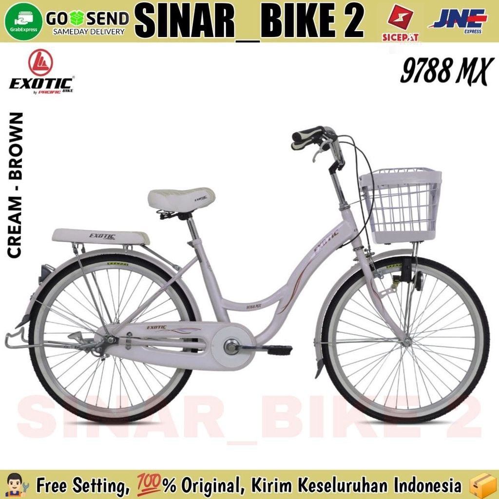 Jual Sepeda Keranjang Remaja Dewasa Exotic Et 9788 Mx Ukuran 2024 And 26 Inch Citybike Shopee 8258