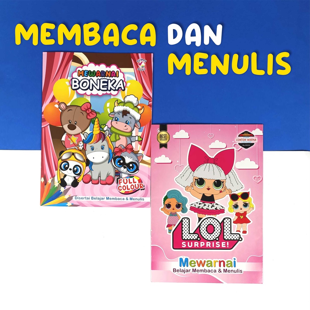 Jual Buku gambar anak mewarnai TK PAUD membaca menulis karakter bisa